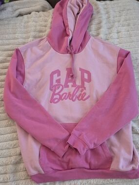 GAP Pink Two-Tone Barbie Logo Hoodie